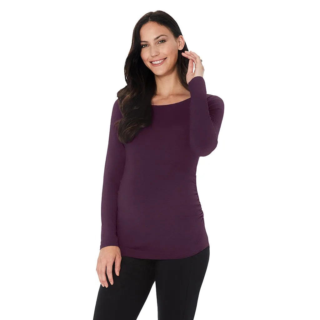 Softwear With Stretch Maternity Ballet Neck Top