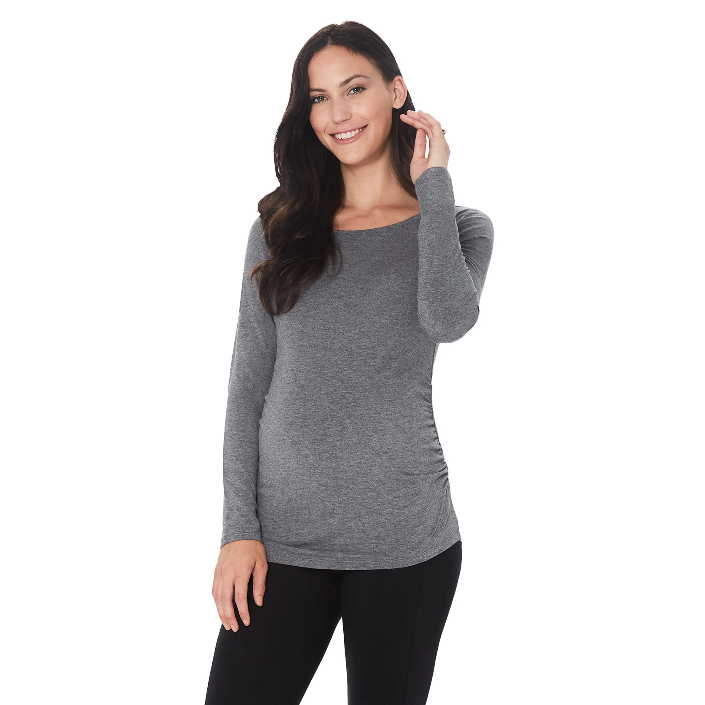 Softwear With Stretch Maternity Ballet Neck Top