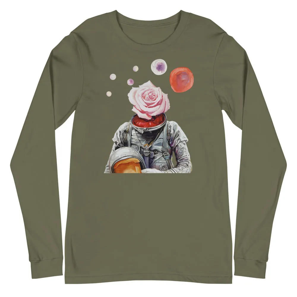 Spaceman Rose Unisex Long Sleeve Tee