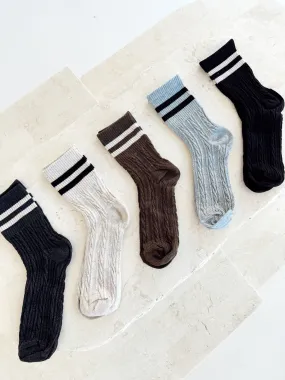 Stripe College Socks - Pack of 5