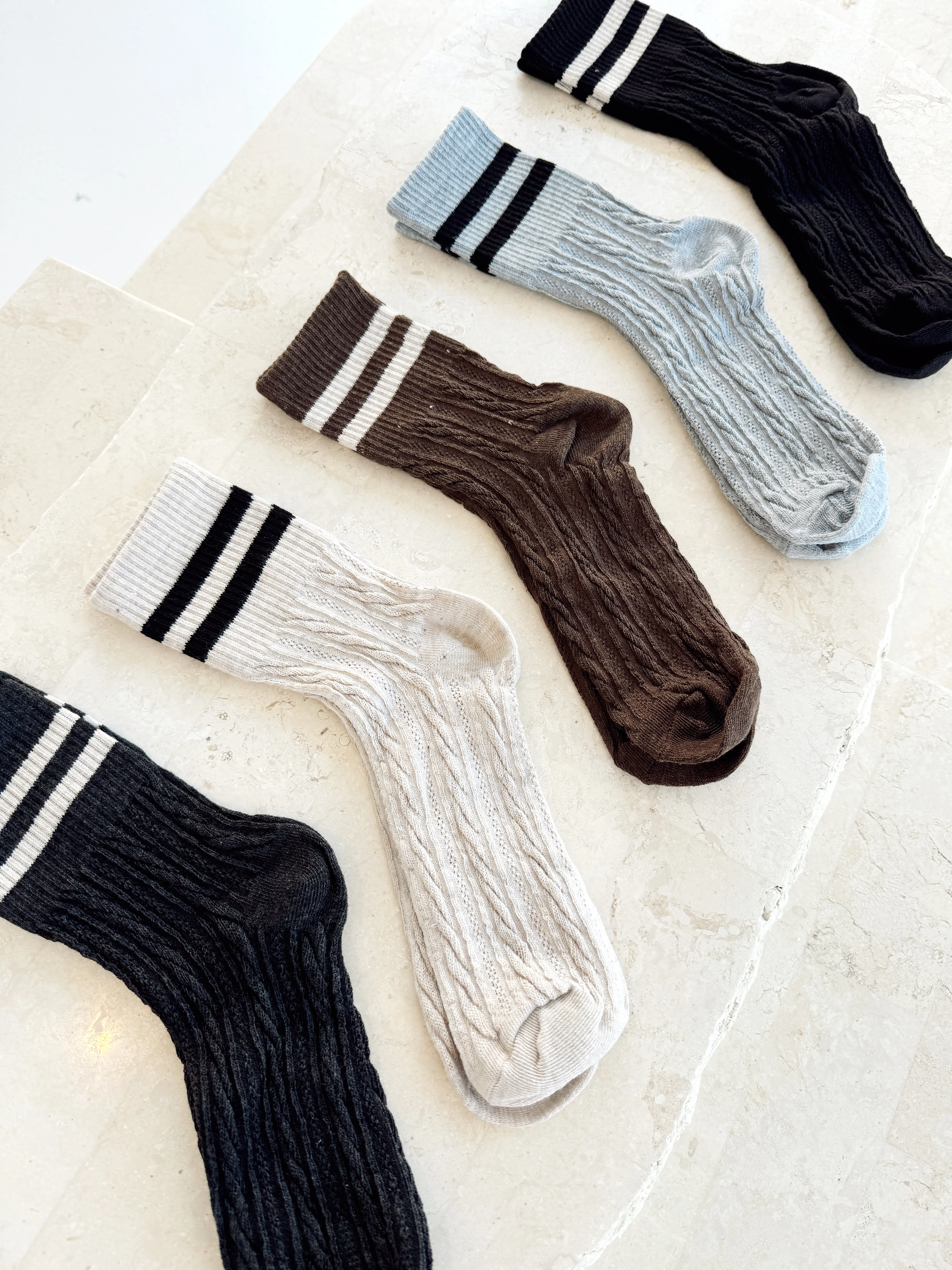 Stripe College Socks - Pack of 5