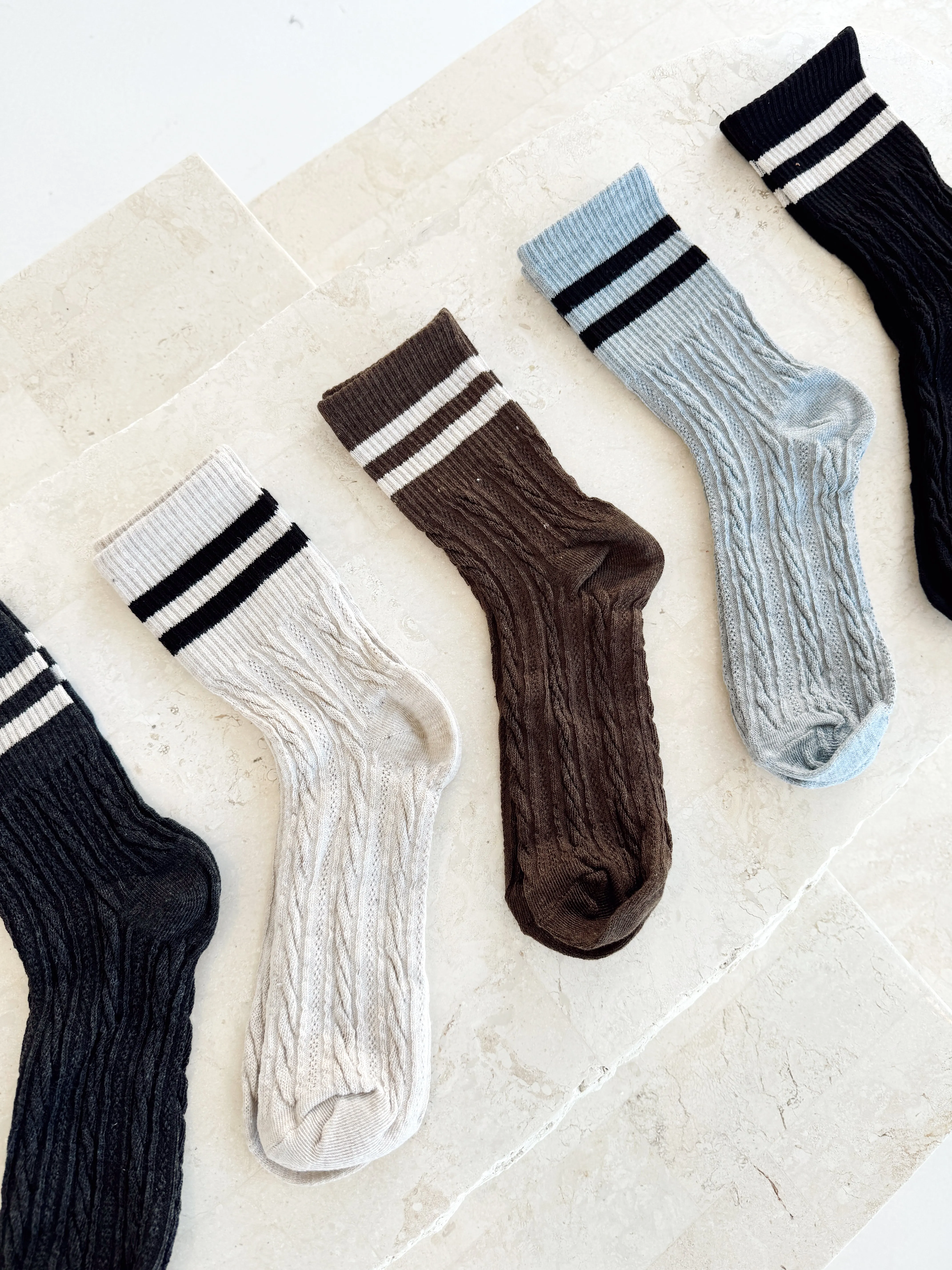 Stripe College Socks - Pack of 5