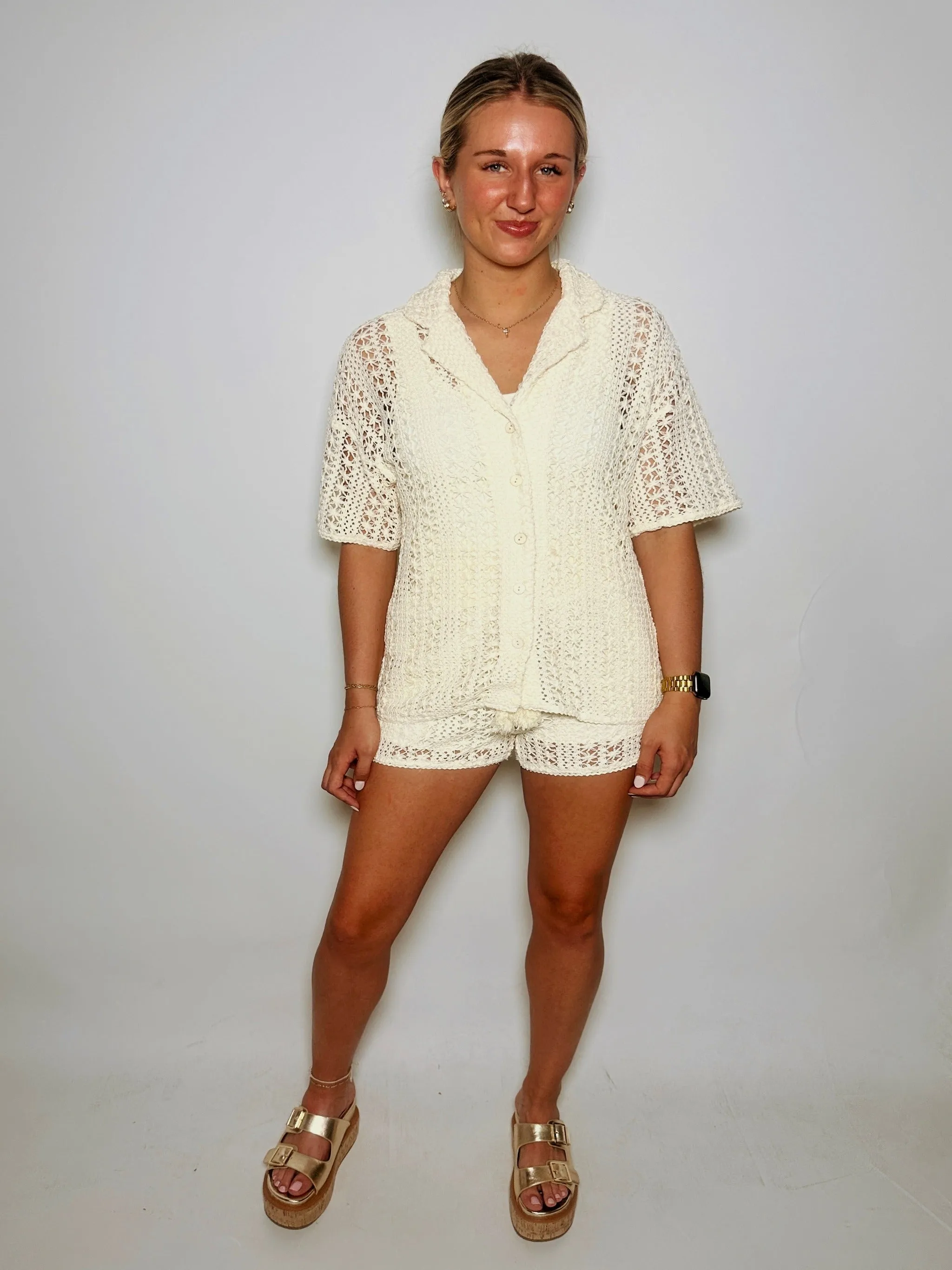 The Cabo Dreams Crochet Top - Natural