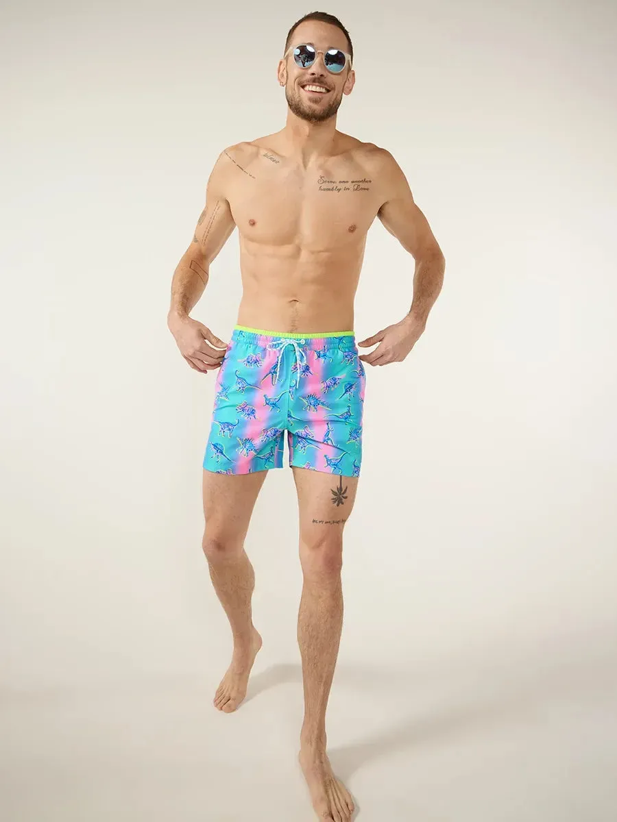 The Dino Delights 5.5" (Magic Print Classic Swim Trunk)