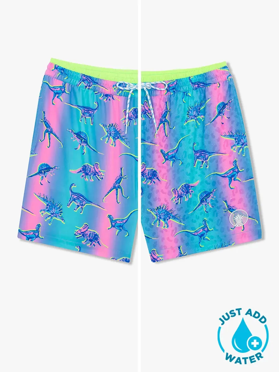 The Dino Delights 5.5" (Magic Print Classic Swim Trunk)