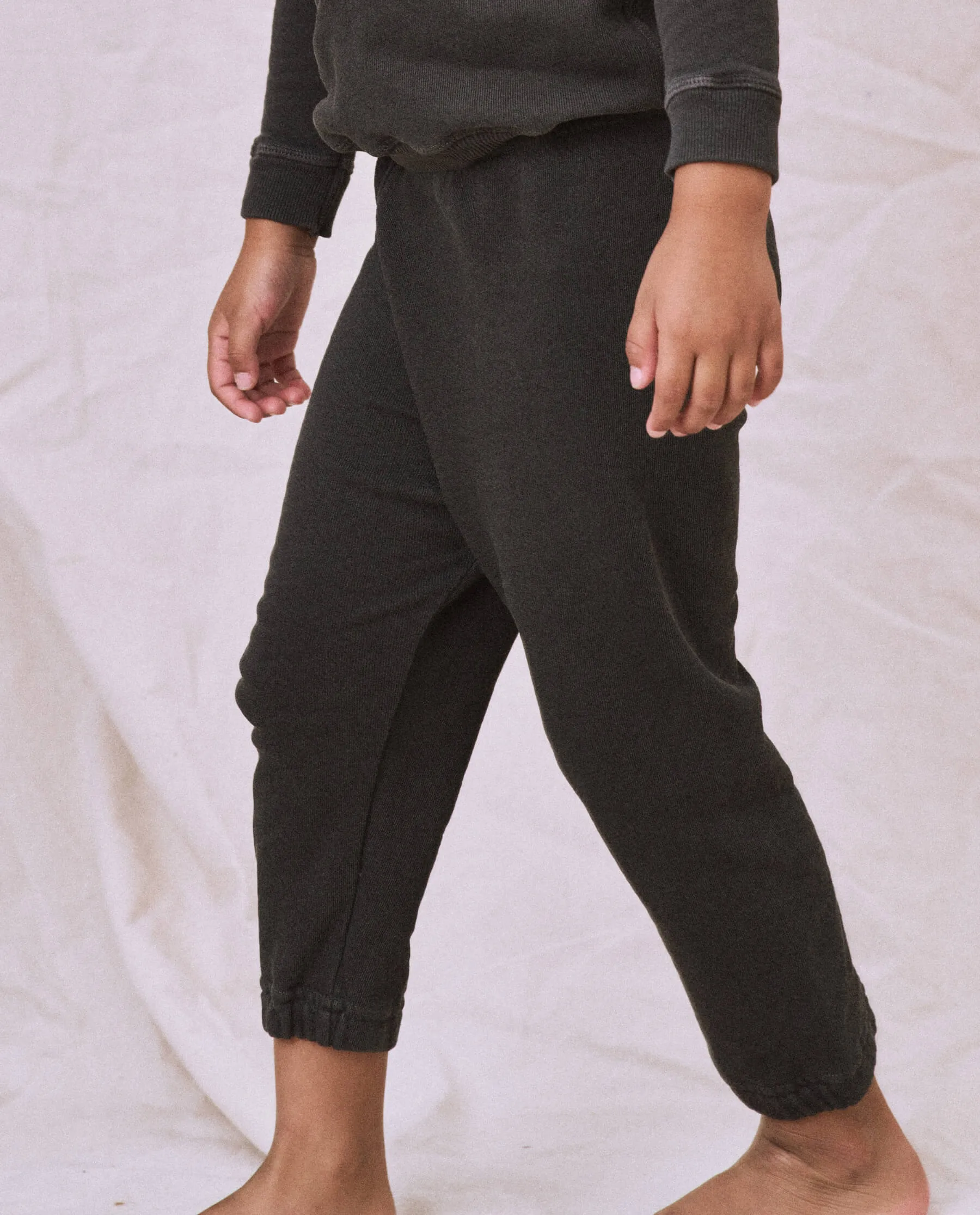 The Little Stadium Sweatpant. Solid -- Washed Black