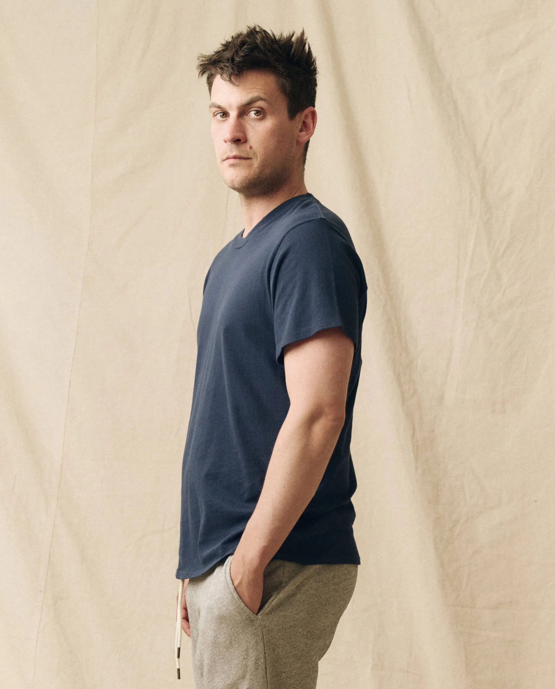 The Men's Boxy Crew. -- True Navy