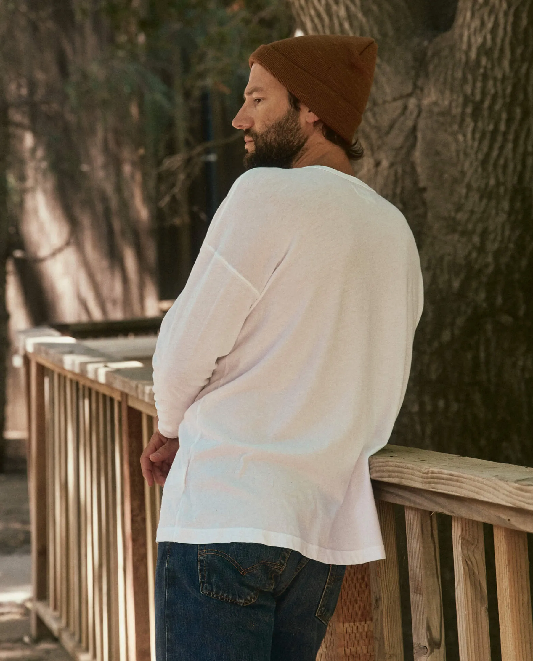 The Men's Boxy Henley. -- True White