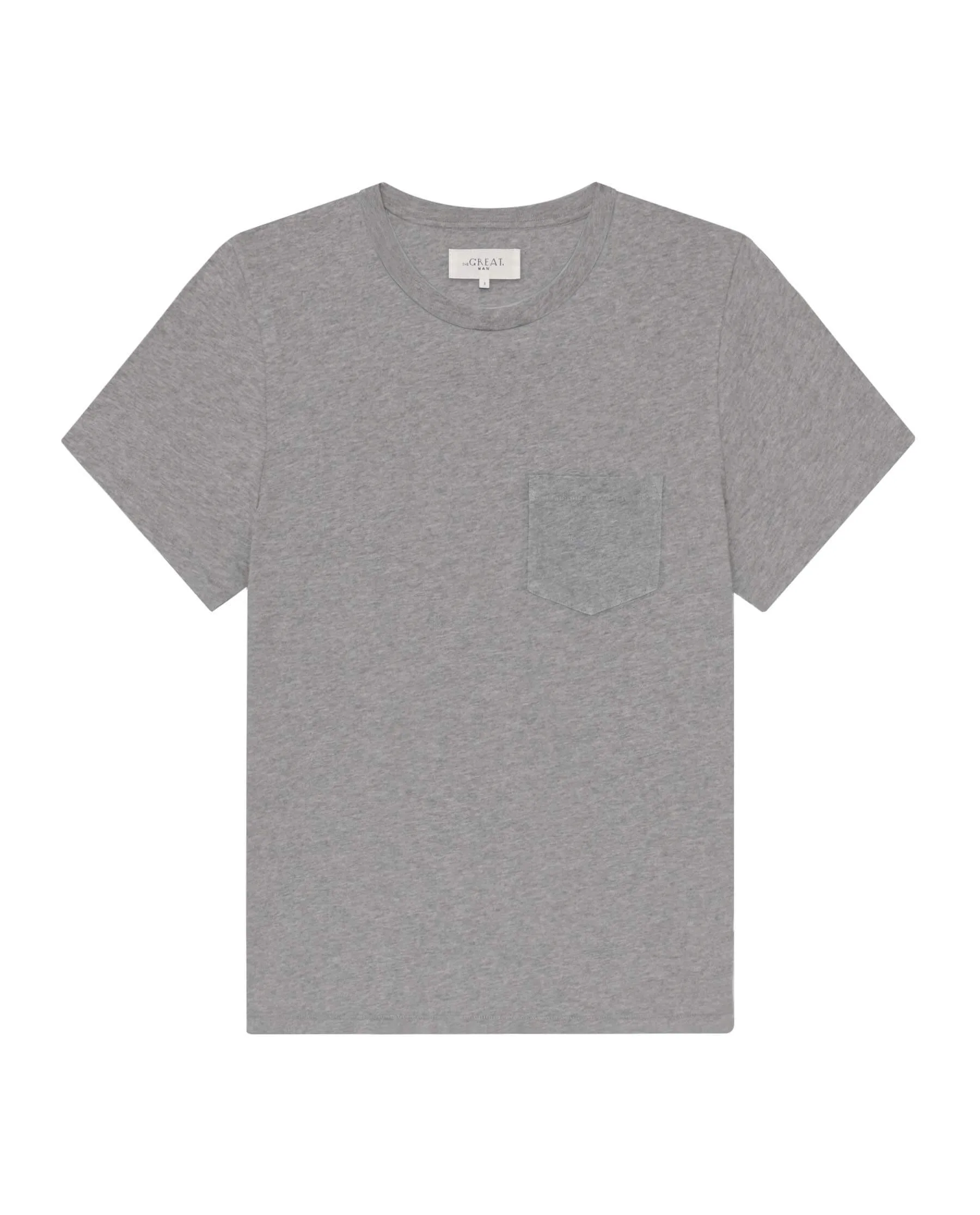 The Men's Pocket Tee. -- Heather Grey