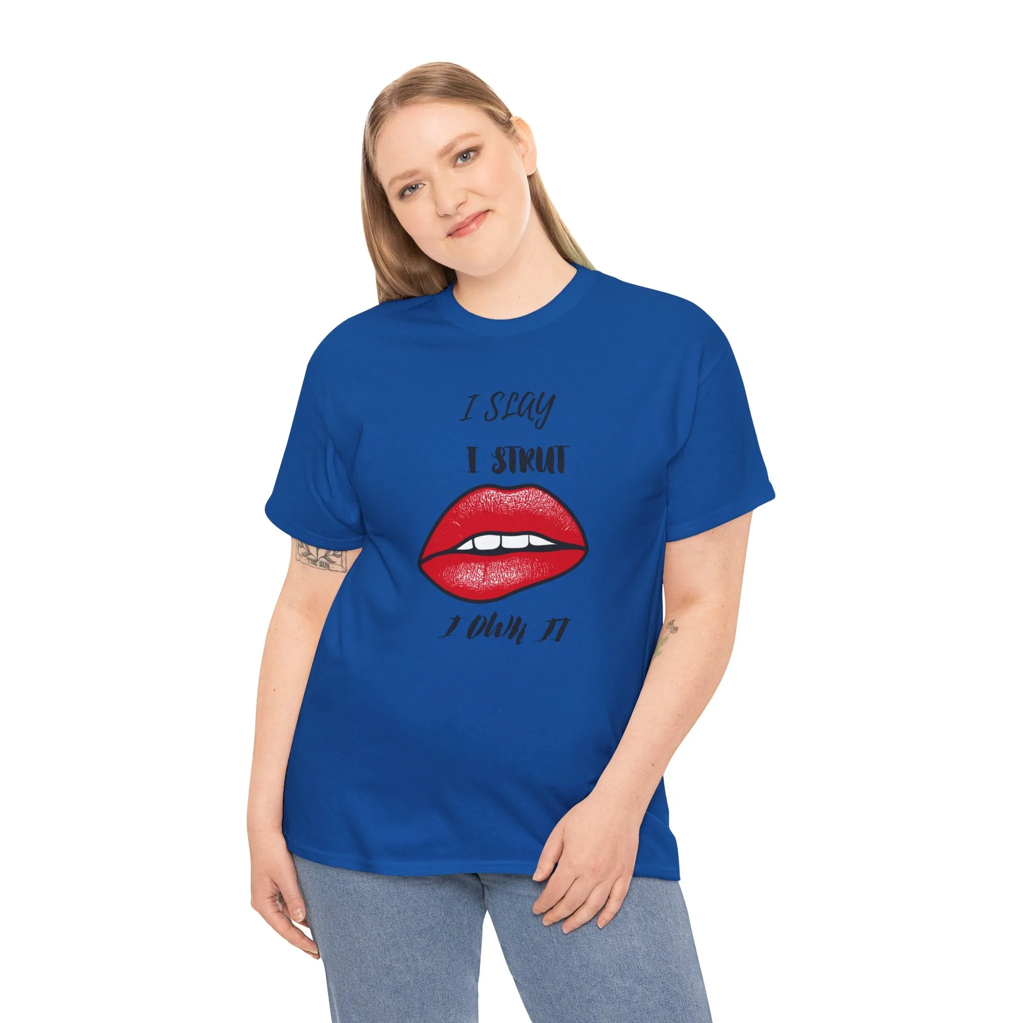 Unisex Heavy Cotton Tee-I Slay, I Strut, I Own It!