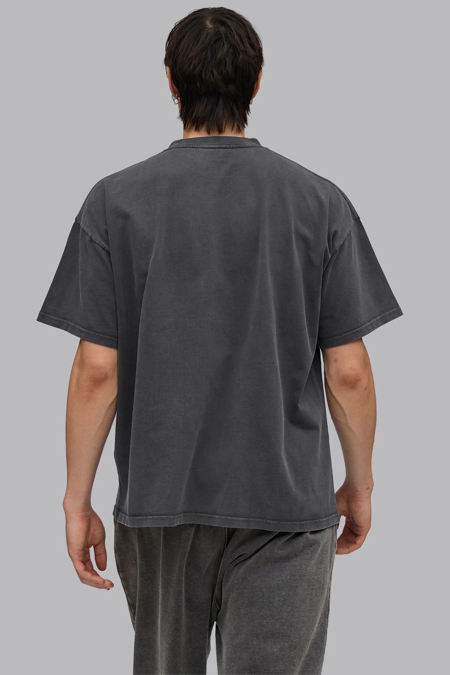 V_LYFE370 BOXY T-SHIRT - Gray Vintage