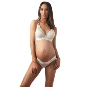 Warrior Plunge Maternity Bra Ivory - Projectme