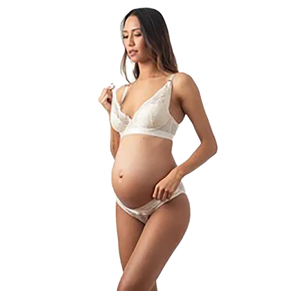 Warrior Plunge Maternity Bra Ivory - Projectme