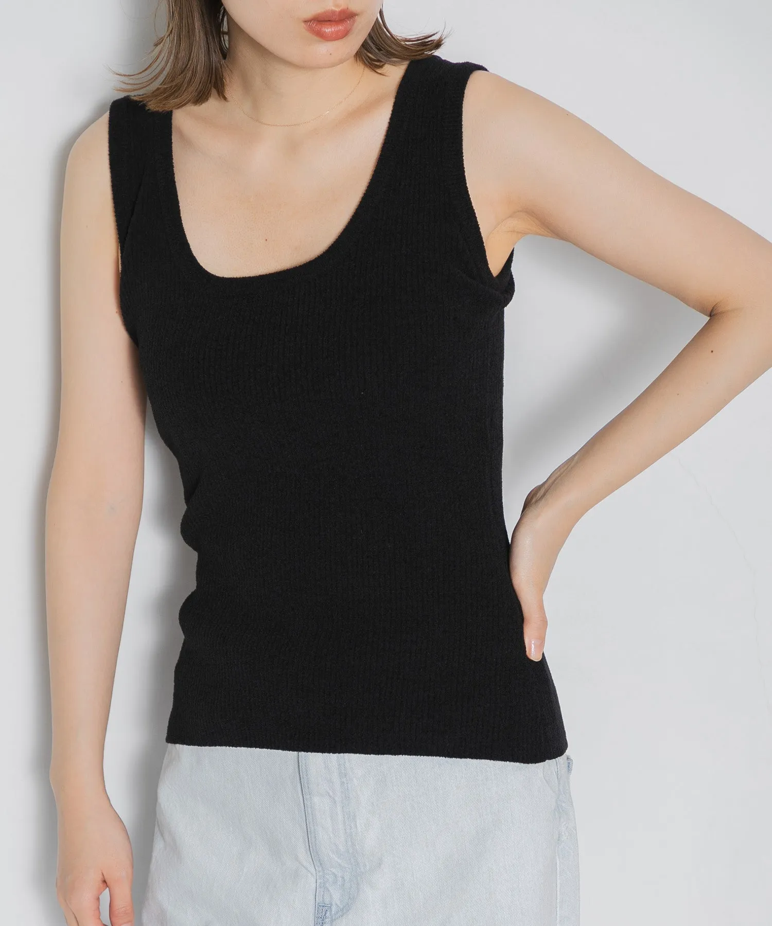 【WOMEN】nestwell PARAKEET - RIB KNIT CAMI TOP -