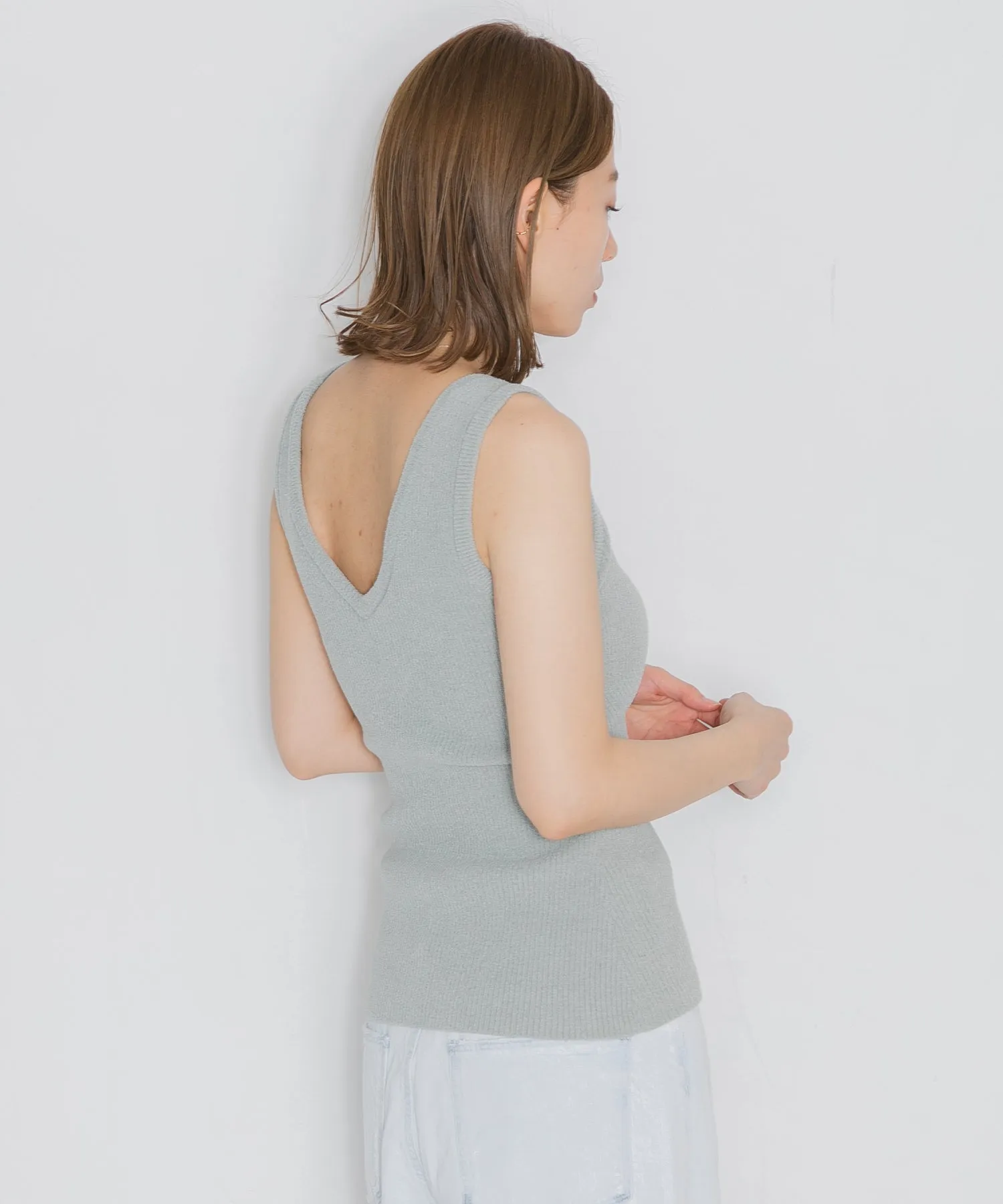 【WOMEN】nestwell PARAKEET - RIB KNIT CAMI TOP -