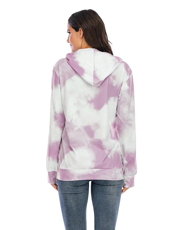 Women's Maternity Tie Dye Overhead Hoodie