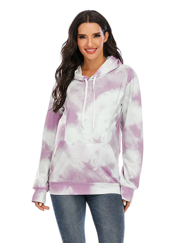 Women's Maternity Tie Dye Overhead Hoodie